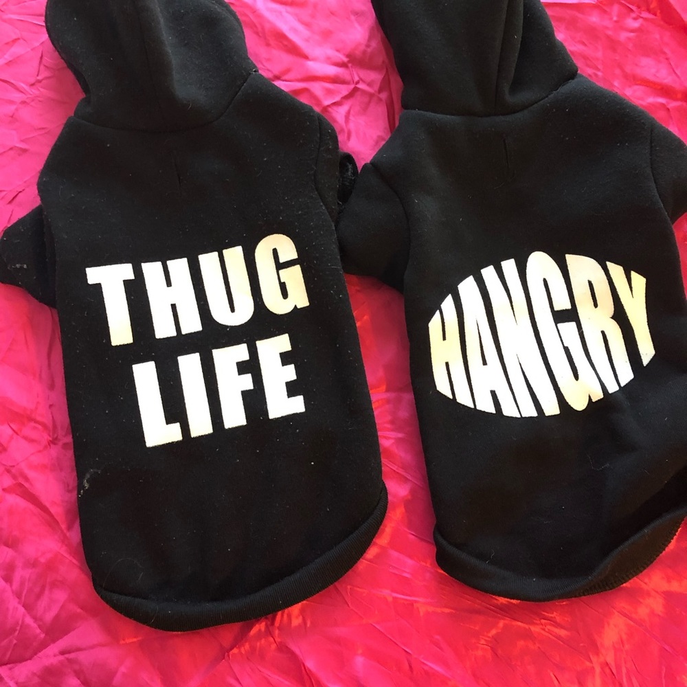 2 dog hoodies